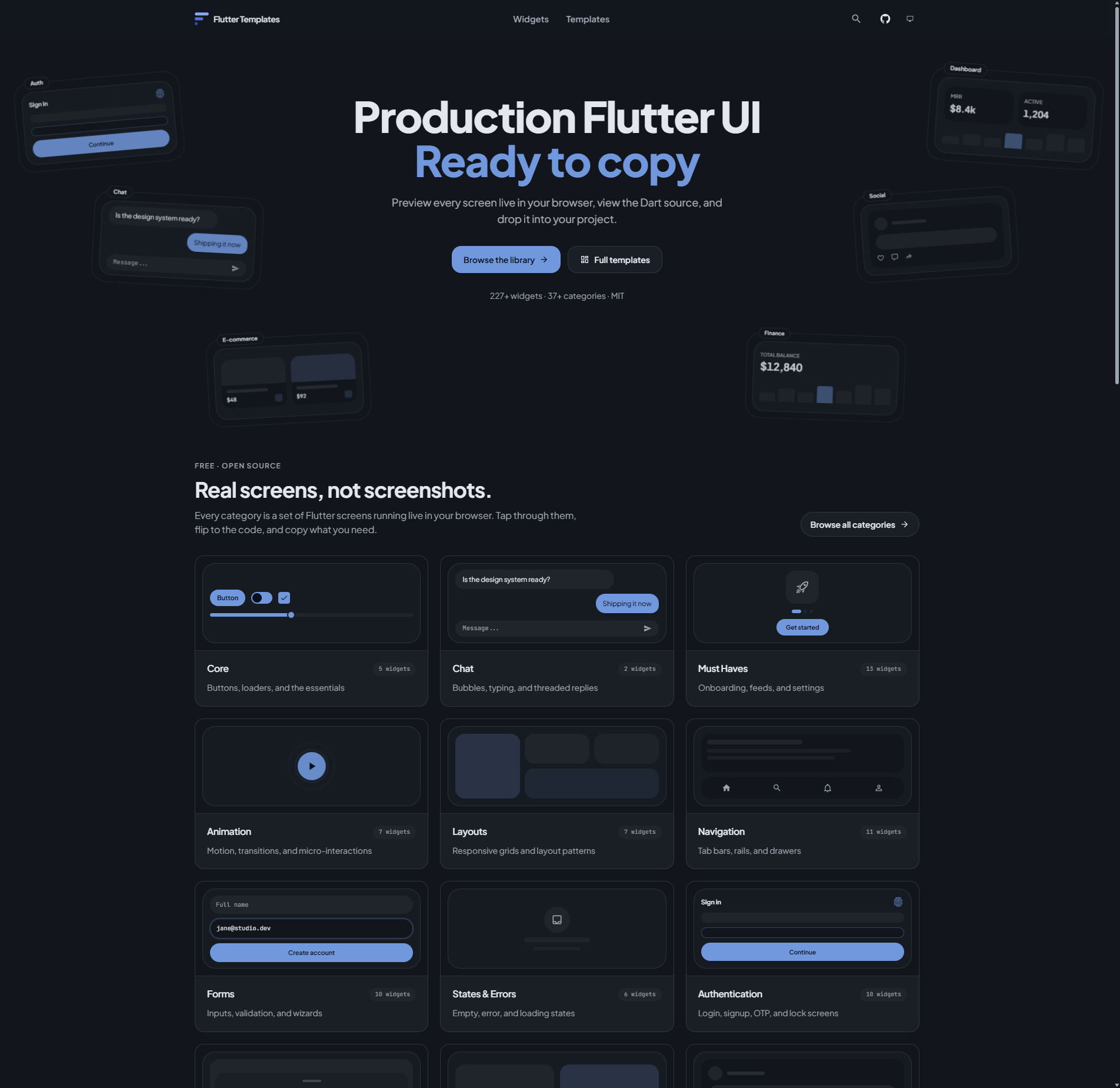Flutter Templates